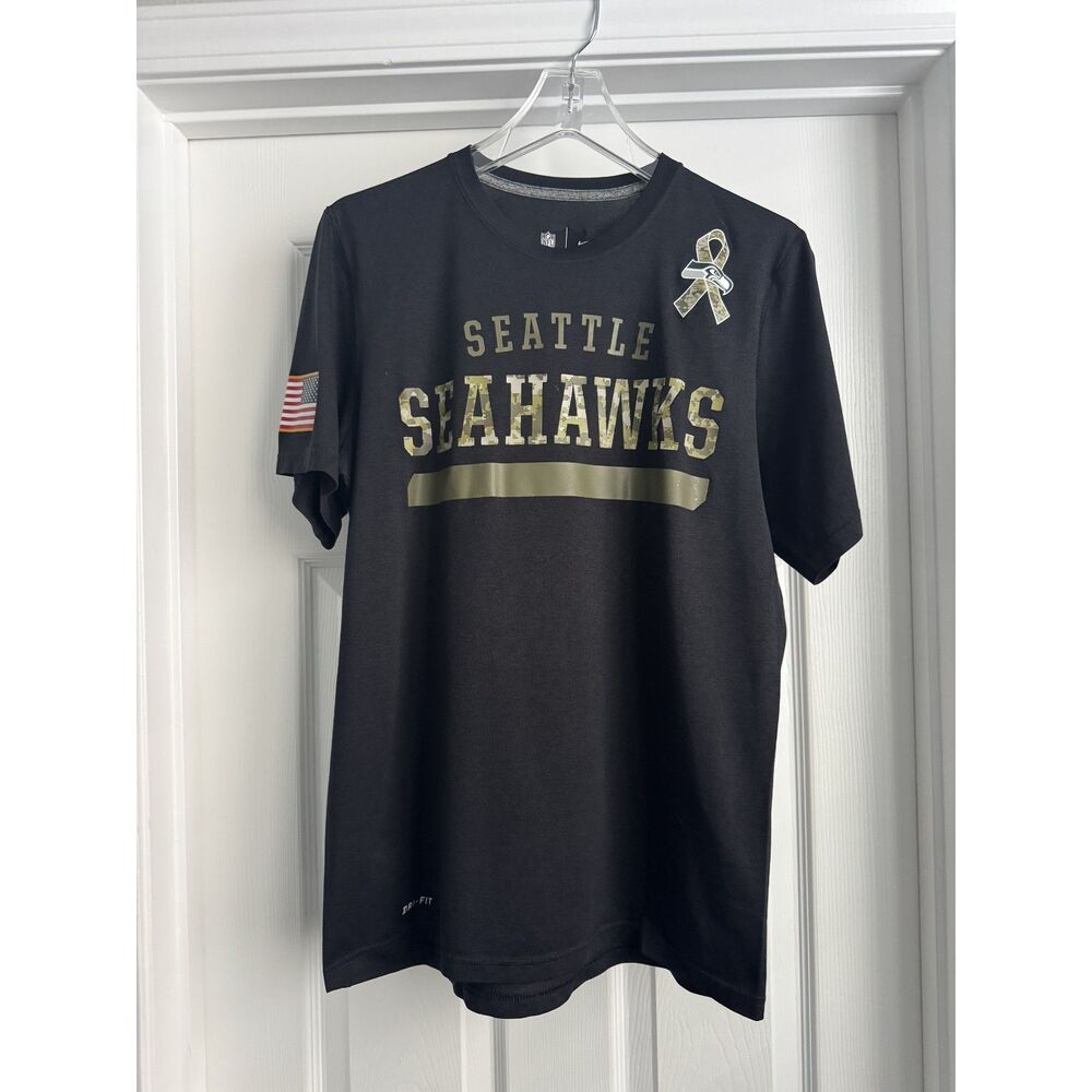 Nike Seattle Hawks Camo Black Dri Fit Shirt M
